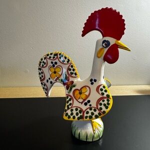 Colorful Ceramic Rooster Figurine